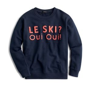 JCrew Le Ski? Oui Oui! Crew Neck Sweatshirt